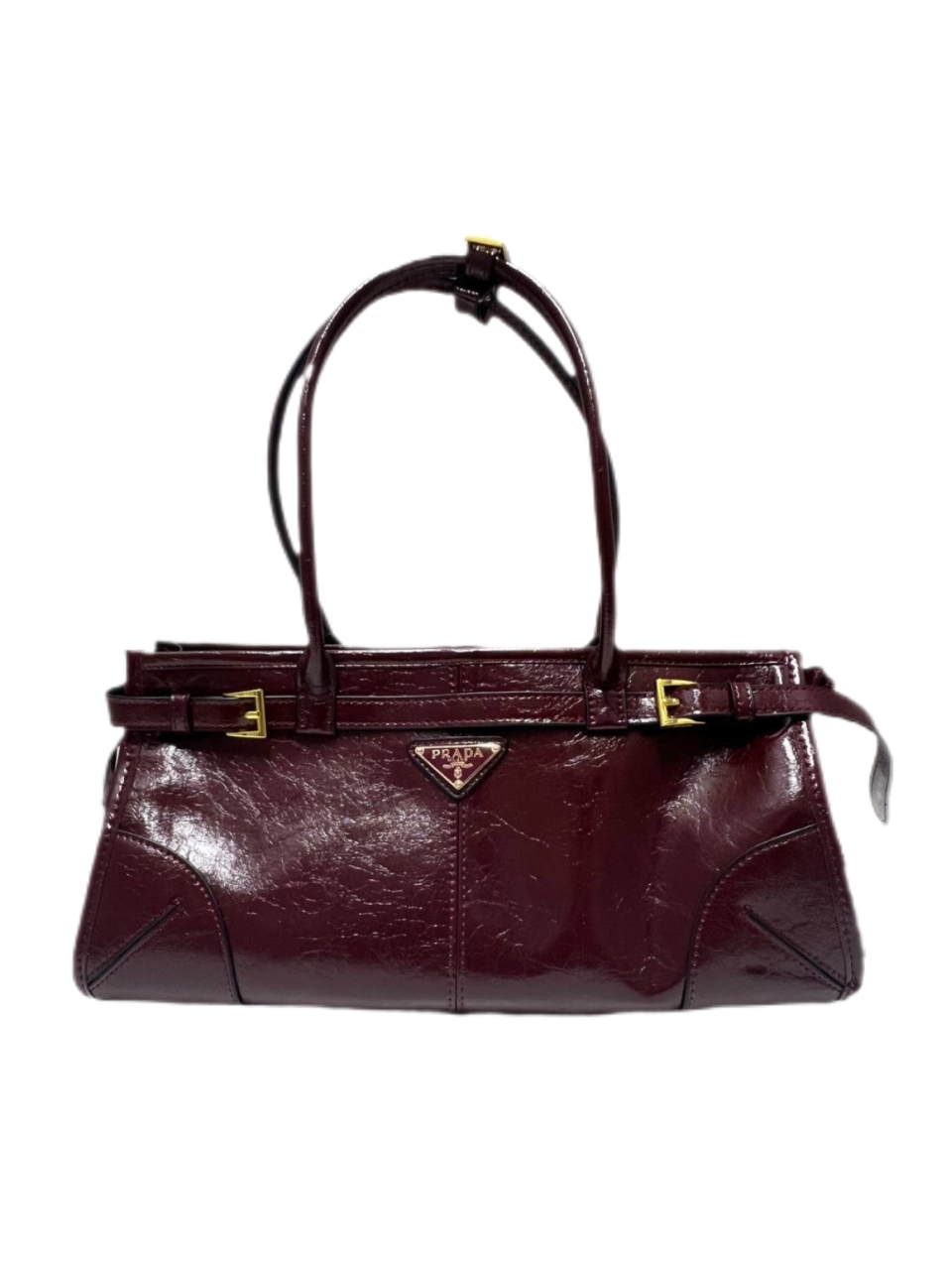 Кожаная сумка среднего размера Prada